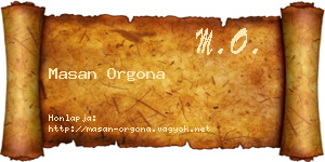 Masan Orgona névjegykártya